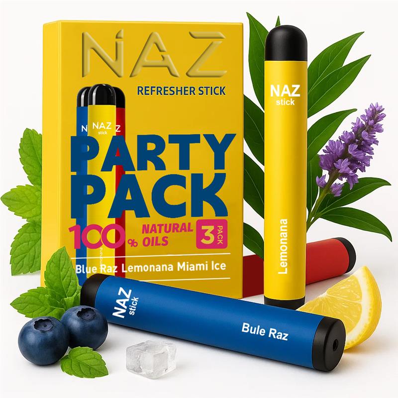 NAZ Stick Electric Nasal Stick- Party Pack - 3 Pack (Tk)